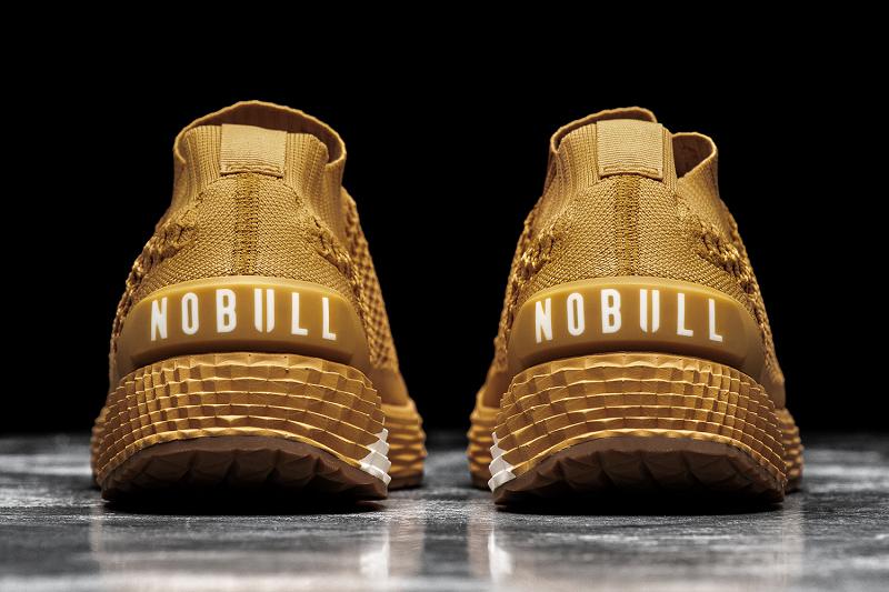 Women's Nobull Wheat Knit Running Shoes Brown | SG R2731V